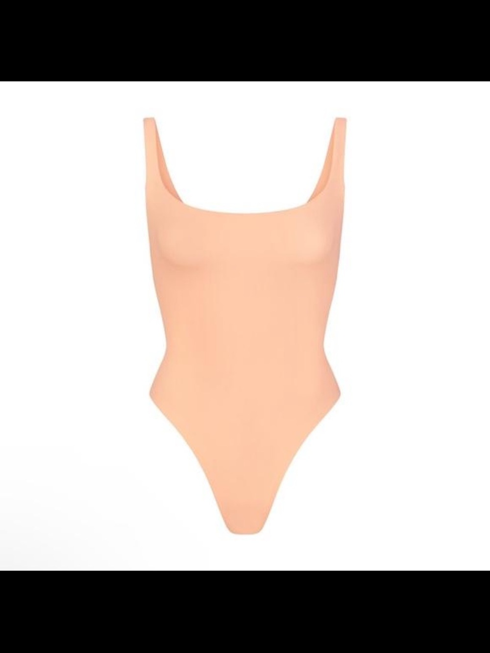 SKIMS Faded Nectar Square-Neck One-Piece Bodysuit